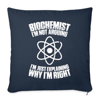 Biochemiker Biochimie Biochimie Biochimiste - Housse de coussin décorative 45 x 45 cm - bleu marine - Devant