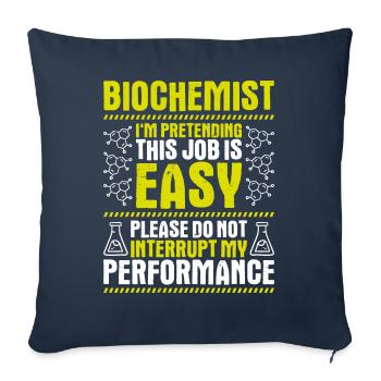 Biochemiker Biochimie Biochimie Biochimiste - Housse de coussin décorative 45 x 45 cm - bleu marine - Devant