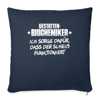 Biochemiker Biochimie Biochimie Biochimiste - Housse de coussin décorative 45 x 45 cm - bleu marine - Devant