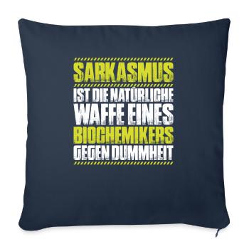 Biochemiker Biochimie Biochimie Biochimiste - Housse de coussin décorative 45 x 45 cm - bleu marine - Devant