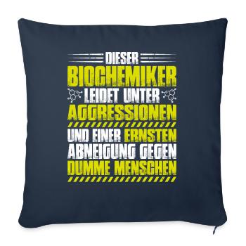 Biochemiker Biochimie Biochimie Biochimiste - Housse de coussin décorative 45 x 45 cm - bleu marine - Devant