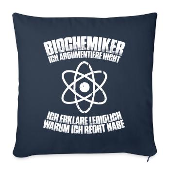 Biochemiker Biochimie Biochimie Biochimiste - Housse de coussin décorative 45 x 45 cm - bleu marine - Devant