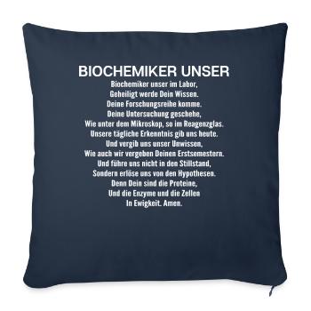 Biochemiker Biochimie Biochimie Biochimiste - Housse de coussin décorative 45 x 45 cm - bleu marine - Devant