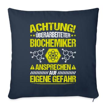 Biochemiker Biochimie Biochimie Biochimiste - Housse de coussin décorative 45 x 45 cm - bleu marine - Devant