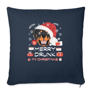 Rottweiler Christmas Market - Sofa pillowcase 17,3'' x 17,3'' (45 x 45 cm) - navy - Front