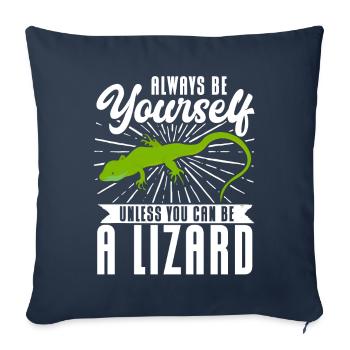 Herpétologie des reptiles lézards Herpétologiste - Housse de coussin décorative 45 x 45 cm - bleu marine - Devant