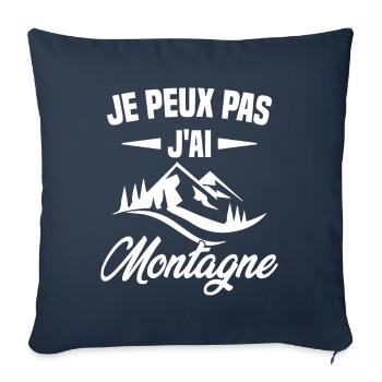 Je Peux Pas J'ai Montagne - Housse de coussin décorative 45 x 45 cm - bleu marine - Devant