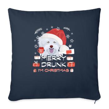 Maltese Christmas Market - Sofa pillowcase 17,3'' x 17,3'' (45 x 45 cm) - navy - Front