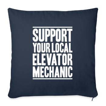 Elevator Fitter Elevator Mechanic Elevator Mechanic - Sofa pillowcase 17,3'' x 17,3'' (45 x 45 cm) - navy - Front