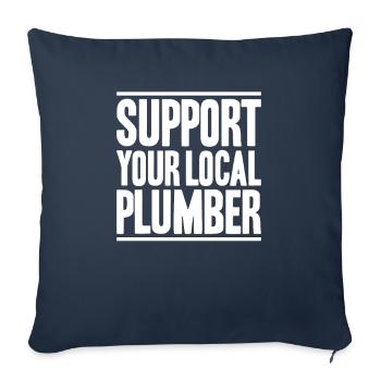 Plant mechanic plumber plumber sanitary heating - Sofa pillowcase 17,3'' x 17,3'' (45 x 45 cm) - navy - Front