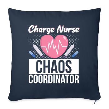Charge Nurse Heartbeat Stethoscope Nursing - Sofa pillowcase 17,3'' x 17,3'' (45 x 45 cm) - navy - Front