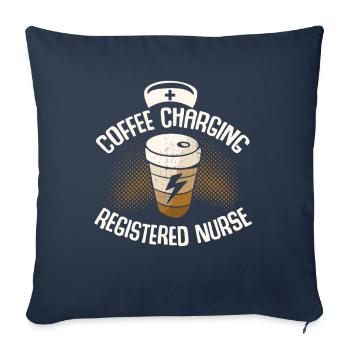 RN Nurse Coffee Charging Registered Nurse Krankenp - Sofa pillowcase 17,3'' x 17,3'' (45 x 45 cm) - navy - Front