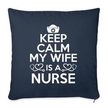 Nurse Husband Wife Nursing Paa - Sofa pillowcase 17,3'' x 17,3'' (45 x 45 cm) - navy - Front