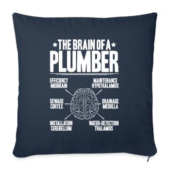 Plant mechanic plumber plumber sanitary heating - Sofa pillowcase 17,3'' x 17,3'' (45 x 45 cm) - navy - Front