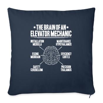 Elevator Fitter Elevator Mechanic Elevator Mechanic - Sofa pillowcase 17,3'' x 17,3'' (45 x 45 cm) - navy - Front