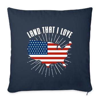 Country I Love Memorial Day USA America America - Sofa pillowcase 17,3'' x 17,3'' (45 x 45 cm) - navy - Front