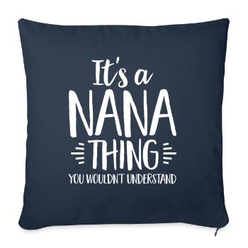 Grand-mère-grand-mère-fête des mères - Housse de coussin décorative 45 x 45 cm - bleu marine - Devant