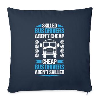 Chauffeur d’autobus Chauffeur d’autobus scolaire Busman - Housse de coussin décorative 45 x 45 cm - bleu marine - Devant