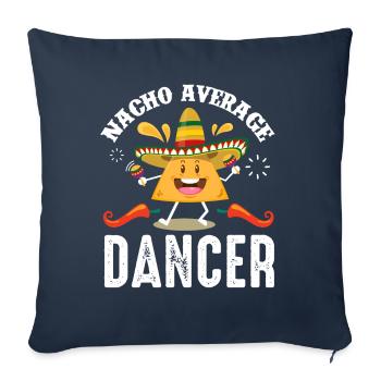 Cinco de Mayo Nacho Danseurs moyens Dansant Mexikani - Housse de coussin décorative 45 x 45 cm - bleu marine - Devant