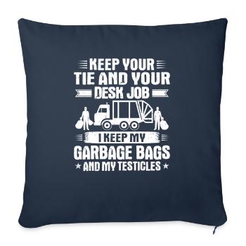 Fachkraft für Kreislauf- und Abfallwirtschaft - Sofakissenbezug 45 x 45 cm - Navy - Vorne