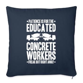 Betonbauer Stahlbetonbauer Concrete Worker - Sofa pillowcase 17,3'' x 17,3'' (45 x 45 cm) - navy - Front
