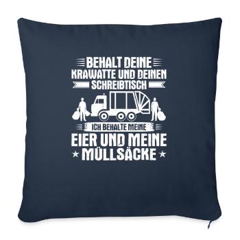 Fachkraft für Kreislauf- und Abfallwirtschaft - Sofakissenbezug 45 x 45 cm - Navy - Vorne