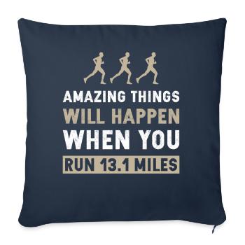 Will happen when you run 13.1 miles Half Marathon - Sofakissenbezug 45 x 45 cm - Navy - Vorne