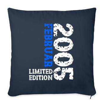 2005 February Limited Edition Birthday Man Woman - Sofa pillowcase 17,3'' x 17,3'' (45 x 45 cm) - navy - Front