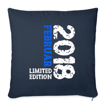 2018 February Limited Edition Birthday Gift - Sofa pillowcase 17,3'' x 17,3'' (45 x 45 cm) - navy - Front