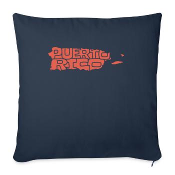 Puerto Rico Republic Caribbean South America Gift - Sofa pillowcase 17,3'' x 17,3'' (45 x 45 cm) - navy - Front