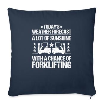 Forklift Driver Forklift Operator - Sofa pillowcase 17,3'' x 17,3'' (45 x 45 cm) - navy - Front