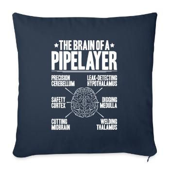 Pipeline Constructor Pipeline Construction Pipelayer - Sofa pillowcase 17,3'' x 17,3'' (45 x 45 cm) - navy - Front