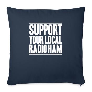 Amateurfunker Amateurfunk Radio Ham Amateur Radio - Housse de coussin décorative 45 x 45 cm - bleu marine - Devant