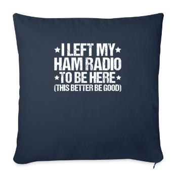 Amateurfunker Amateurfunk Radio Ham Amateur Radio - Housse de coussin décorative 45 x 45 cm - bleu marine - Devant