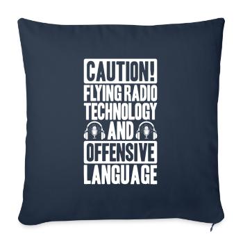 Amateurfunker Amateurfunk Radio Ham Amateur Radio - Housse de coussin décorative 45 x 45 cm - bleu marine - Devant