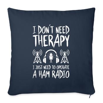 Amateurfunker Amateurfunk Radio Ham Amateur Radio - Housse de coussin décorative 45 x 45 cm - bleu marine - Devant