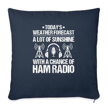 Amateurfunker Amateurfunk Radio Ham Amateur Radio - Housse de coussin décorative 45 x 45 cm - bleu marine - Devant