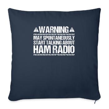 Amateurfunker Amateurfunk Radio Ham Amateur Radio - Housse de coussin décorative 45 x 45 cm - bleu marine - Devant