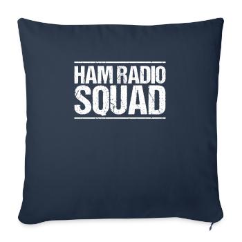 Amateurfunker Amateurfunk Radio Ham Amateur Radio - Housse de coussin décorative 45 x 45 cm - bleu marine - Devant