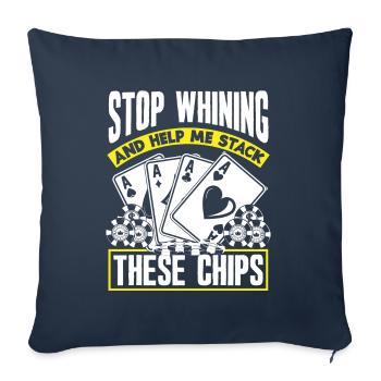 Poker Player Poker Player Poker Gift - Sofa pillowcase 17,3'' x 17,3'' (45 x 45 cm) - navy - Front