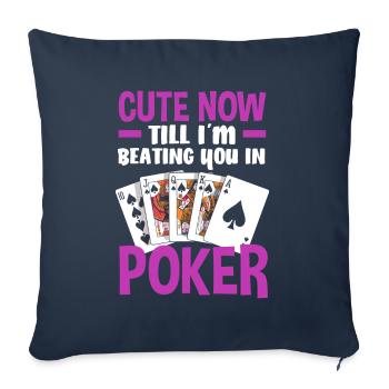 Poker Player Poker Player Poker Gift - Sofa pillowcase 17,3'' x 17,3'' (45 x 45 cm) - navy - Front