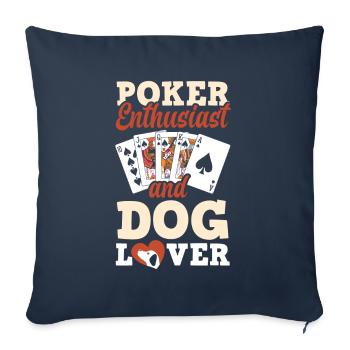 Poker Player Poker Player Poker Gift - Sofa pillowcase 17,3'' x 17,3'' (45 x 45 cm) - navy - Front