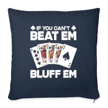 Poker Player Poker Player Poker Gift - Sofa pillowcase 17,3'' x 17,3'' (45 x 45 cm) - navy - Front