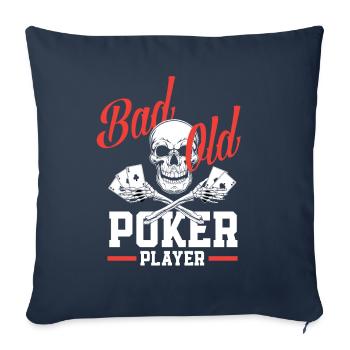 Poker Player Poker Player Poker Gift - Sofa pillowcase 17,3'' x 17,3'' (45 x 45 cm) - navy - Front