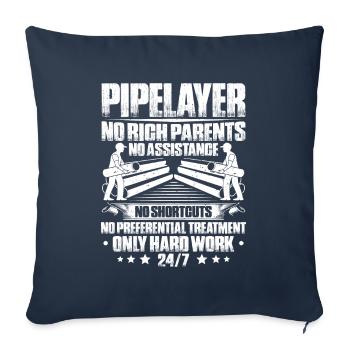 Pipeline Constructor Pipeline Construction Pipelayer - Sofa pillowcase 17,3'' x 17,3'' (45 x 45 cm) - navy - Front