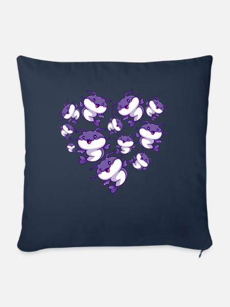 Herz Wels - Sofakissenbezug 45 x 45 cm - Navy