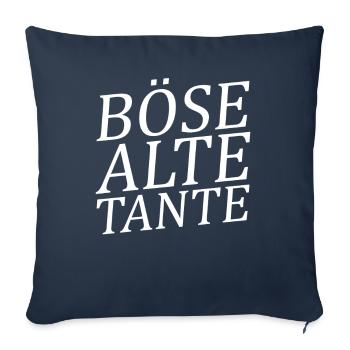 Böse Alte Tante - Sofakissenbezug 45 x 45 cm - Navy - Vorne