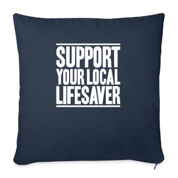 Lifeguard Water Rescue Lifesaver - Sofa pillowcase 17,3'' x 17,3'' (45 x 45 cm) - navy - Front
