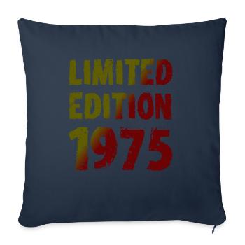 1975 édition limitée anniversaire cadeau femme mari - Housse de coussin décorative 45 x 45 cm - bleu marine - Devant