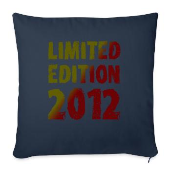 2012 Édition Limitée Anniversaire Cadeau Femme Mari - Housse de coussin décorative 45 x 45 cm - bleu marine - Devant